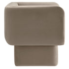 Modway - Tate Performance Velvet Chaise d’accent - Taupe-Glissières de plancher en plastique