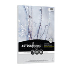 Astrodesigns - Papier couverture 65lb - 8,5 po l x 11 po H - Blanc Argente Metallique - Paquet de 50-50 feuilles de papier cartonné blanc argenté métallisé