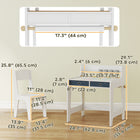 Qaba - Ensemble bureau et chaise pour enfants, table et chaise d’art pour 3-8 ans - blanc-Porte-rouleau de papier intégré pour maintenir le papier en place lors du dessin ou des activités manuelles  
