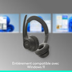 Logitech - Zone 300 casque Bluetooth sans fil avec microphone anti-parasite - Rose-Le casque sans fil Bluetooth Logitech Zone 300 possède la certification neutre en carbone et contient du plastique recyclé post-consommation certifié (Black: 55%, Off-White et Rose: 42%)