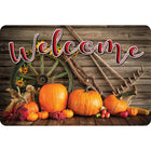 Ashley Productions - The Original Fun Mat - Tapis de Bienvenue - 15 -5" x 23 -5" - Râteau à Roue de Récolte Bienvenue-Mesure et design : Le paillasson Harvest Wheel Rake mesure 15,5 po x 23,5 po.
