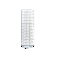 Wamaco - Kit de base triangulaire Trois avec panneaux grillagés 2 x 6 pieds - Blanc-Kit tout-en-un - Inutile de chercher quelles pièces de grille s'assemblent entre elles, car une fois monté, ce kit forme un présentoir triangulaire fonctionnel.