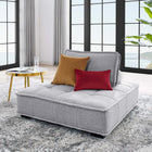 Modway - Saunter Touffe Tissu Chaise sans accoudoir - Gris clair-Rembourrage en tissu polyester