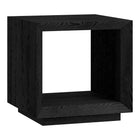Hudson&Canal - Table d'appoint rectangulaire Evie  56 cm de largeur - grain noir-Un design contemporain moderne pour votre salon, votre bureau et plus encore
