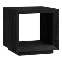 Hudson&Canal - Table d'appoint rectangulaire Evie  56 cm de largeur - grain noir-Un design contemporain moderne pour votre salon, votre bureau et plus encore