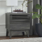 Modway - Render Table de chevet, Fusain-Stratifié vert bois lisse