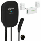 Emporia - Chargeur pour véhicule électrique NACS/TESLA Classic niveau 2 avec prise NEMA 40 A et ensemble de gestion de charge biphasée Vue 3 - Noir-Gestion de charge powersmart ajuste automatiquement le taux de recharge ev pour maintenir consommation électrique dans les limites du système tout en permettant somme des disjoncteurs dépasser capacité panneau