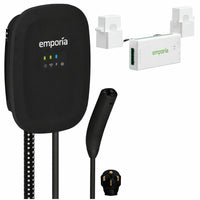 Emporia - Chargeur pour véhicule électrique NACS/TESLA Classic niveau 2 avec prise NEMA 40 A et ensemble de gestion de charge biphasée Vue 3 - Noir-Gestion de charge powersmart ajuste automatiquement le taux de recharge ev pour maintenir consommation électrique dans les limites du système tout en permettant somme des disjoncteurs dépasser capacité panneau