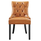 Modway - Regent Touffe Cuir végane Chaise à manger - Tan-Assemblée requise