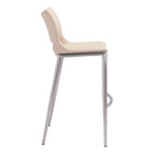 Zuo - Ace Tabouret de bar - Rose pâle/Argent - Ensemble de 2-Garantie limitée de 3 ans