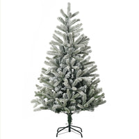 HOMCOM - Arbre de Noël artificiel enneigé de 5ft avec 521 pointes - Vert-Arbre de Noël artificiel de 5 ft de haut dans un style d'arbre réaliste 