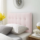 Modway - Lily Biscuit Touffé Performance Velvet Tête de lit jumelée, Rose-Touffe élégante de biscuits