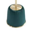 Manhattan Comfort - Lot de 2 tables d’appoint modernes Anderson 40 cm, revêtement similicuir vert-Caractéristiques Socle Rond Doré Moderne