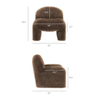 Modway - Mina Fausse fourrure Chaise d’accent - Brown-Dossier arrondi