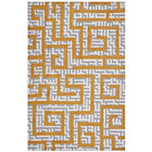 Modway - Nahia Labyrinthe géométrique Tapis de 5 pi l x 8 pi L - Ivoire gris clair et jaune banane-Tapis de labyrinthe géométrique
