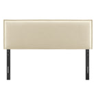 Modway - Camille Mélange de lin rembourré Tête de lit Queen size - Lin-Bordure rebordée