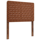 Modway - Sparta Tissage Cuir végane Tête de lit jumelée, Brun noyer-Tête de lit taille jumelle seulement