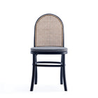 Manhattan Comfort - Lot de 4 chaises de salle à manger Paragon 17,52 po style industriel chic, rembourrées, noir et gris-Livré chez vous entièrement assemblé Aucun assemblage requis