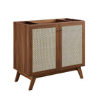 Modway - Soma 36" Vanette de salle de bain - Noir noyer-Bassin d’évier en céramique