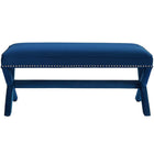 Modway - Rivet Performance Velvet Banc - Marine-Rembourrage en mousse dense
