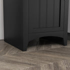 HOMCOM - Armoire de cuisine 4 niveaux 48 po avec étagères réglables - noir-Porte magnétique avec charnières pour une ouverture et une fermeture faciles 