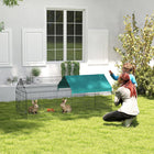 PawHut - Cage pour petits animaux 73 po pour poules, lapins, chinchillas avec toit-Recouvert d’un toit d’ombrage pour protéger des UV 