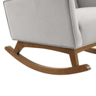 Modway - Sway Performance Velvet Fauteuil berçant - Gris clair-Capacité de poids en fauteuil : 500 lb