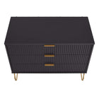 Manhattan Comfort - Dumbo commode moderne 35,19" - noir-Garantie limitée du fabricant de 30 jours