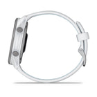 Garmin - Forerunner 170 Music - Whitestone avec bracelet Whitestone/Cloud Blue-Les fonctions pour les déplacements vous permettent de télécharger vos listes de lecture Spotify, Amazon Music ou Deezer directement sur votre montre pour une écoute sans téléphone (un abonnement peut être requis) et d'effectuer des paiements sans contact depuis votre poignet avec Garmin Pay