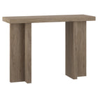 Hudson&Canal - Console Dimitra 42" L - Chêne gris vieilli-Un design transitionnel moderne pour votre entrée, votre salon, votre bureau et plus encore