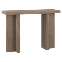 Hudson&Canal - Console Dimitra 42" L - Chêne gris vieilli-Un design transitionnel moderne pour votre entrée, votre salon, votre bureau et plus encore