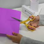 JAM Paper - Ciseaux de précision multi-usages robustes - 8 po - jaunes-Quantité : 1 paire de ciseaux par paquet | Comprend une poignée confortable qui peut être utilisée par les gauchers ou les droitiers