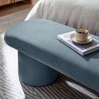 Modway - Orla Performance Velvet Banc - Cadet Blue-Glissières de plancher sans marquage