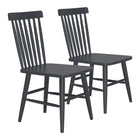 Zuo - Zeilen Chaise de salle à manger - Noir - Ensemble de 2-Aucun assemblage requis