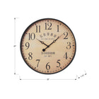 Monarch Specialties - Horloge - 20 po Rond - Horloge Murale - Brun Antique - Transitionnel-Un mouvement à quartz sans tic-tac assure un chronométrage silencieux et précis, créant ainsi un environnement paisible dans n'importe quelle pièce