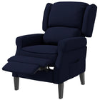 HOMCOM - Fauteuil de massage inclinable avec repose-pieds - bleu-Deux intensités, huit modes et deux durées de massage de 15/30 min 