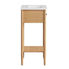 Modway - Zaire 18" Vanette de salle de bain - Blanc naturel-Bassin d’évier en céramique