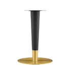 Modway - Zinque 36 po Carré Table à manger, Or Naturel-Socle sur piédestal en métal noir et or