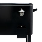 Permasteel - Glacière de patio de 80 pintes avec bassin amovible - Noir-Couvercle double pour un accès facile