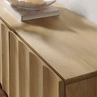 Modway - Sorren Festonné 71 po Bois Meuble TV, Naturel-Construction en bois massif de manguier