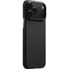 PITAKA - Étui tactile Woven pour iPhone 17 Pro Max - Noir/Gris-Propulsé par notre technologie exclusive PitaTap