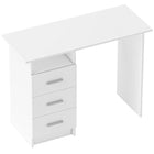 HOMCOM - Bureau d'ordinateur avec rangement - 39,4 po L x 15,7 po l x 29,5 po H - blanc-Trois tiroirs coulissants et une étagère ouverte offrent un accès facile à tous vos essentiels