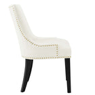 Modway - Marquis Performance Velvet Chaises de salle à manger Ensemble de 2 - Blanc-Capsules de pied non marquées