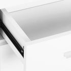 HOMCOM - Buffet haute brillance 41,75 po L avec 2 tiroirs et 3 portes - blanc-Assemblage facile requis