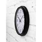 Geo - horloge mural 12/24, noire-Requiert une pile de type AA (non incluse)