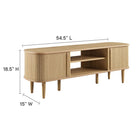 Modway - Contour 55 po Meuble TV, Chêne-Meuble de télévision moderne pour téléviseurs jusqu’à 60 po