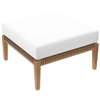 Modway - Clearwater Terrasse extérieure Bois de teck Ottoman in Gris blanc-Ottoman extérieur patio