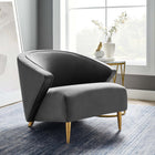 Modway - Odyssey Performance Velvet Fauteuil - Gris-Fauteuil d’accent moderne