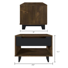 Nexera - Table de nuit Barista, 1 tiroir, Truffe et noir-5