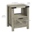 HOMCOM - Table d’appoint avec rangement - gris-Peut être utilisé comme table d’appoint de canapé, table de chevet ou console 